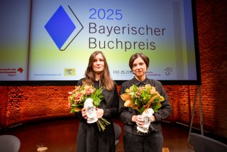 Bayerischer Buchpreis 2025: Preisträgerinnen Heike Geißler und Dorothee Elmiger